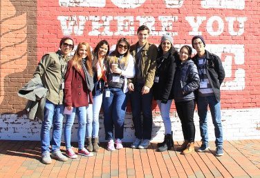 students downtown