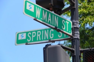 downtown spartanburg street signs