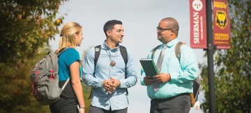 Students standing together