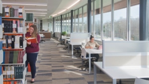 Students in library