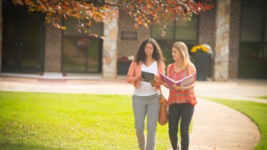 students outside