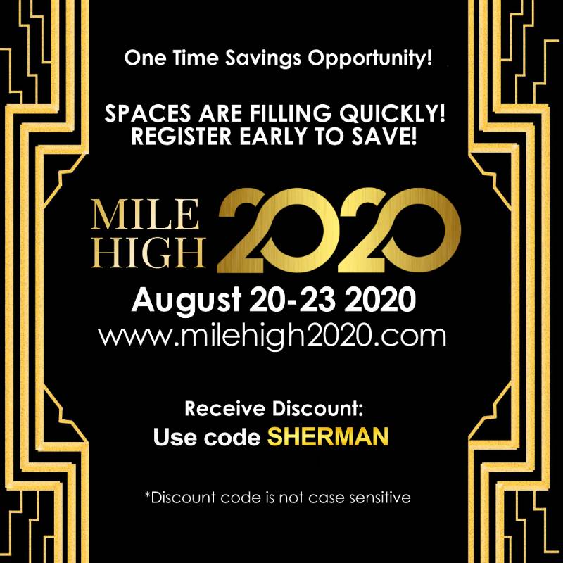 Mile High 2020 event flyer