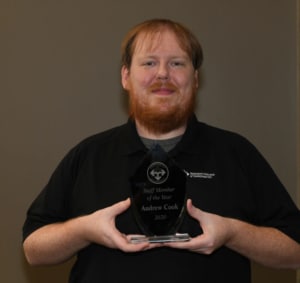 cook named staff member of the year