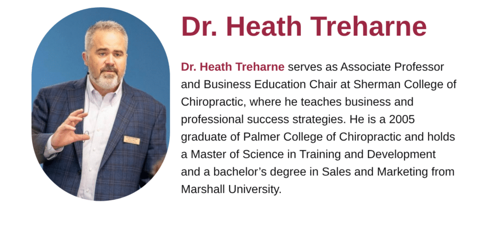 A short bio image for Dr. Heath Treharne