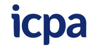 Logo image for ICPA with a dark blue text color