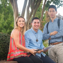 students outside
